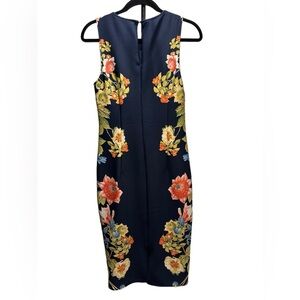 New York & Company navy Floral midi dress size S